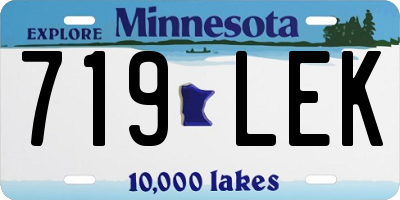 MN license plate 719LEK