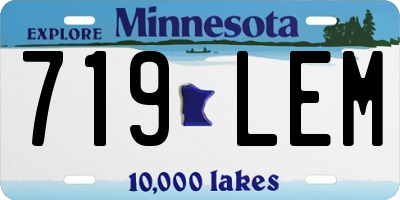 MN license plate 719LEM