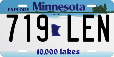 MN license plate 719LEN