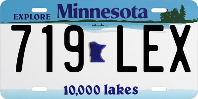 MN license plate 719LEX