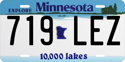 MN license plate 719LEZ