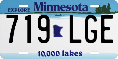 MN license plate 719LGE