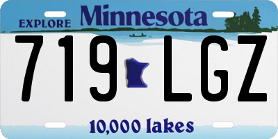 MN license plate 719LGZ