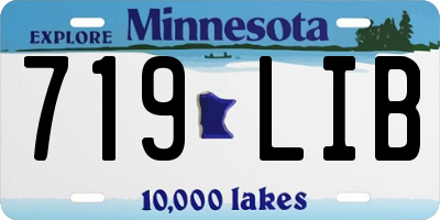 MN license plate 719LIB