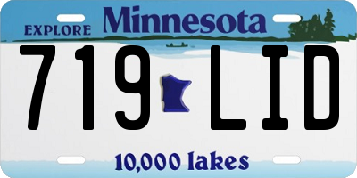 MN license plate 719LID