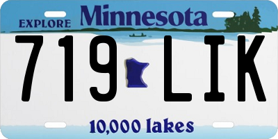 MN license plate 719LIK