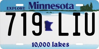 MN license plate 719LIU