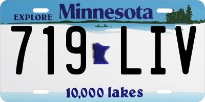 MN license plate 719LIV