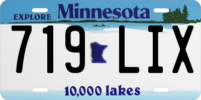 MN license plate 719LIX