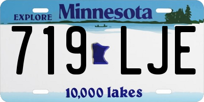 MN license plate 719LJE