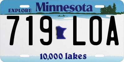 MN license plate 719LOA