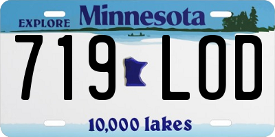MN license plate 719LOD