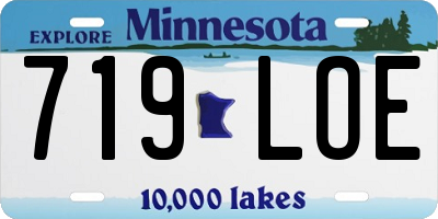 MN license plate 719LOE