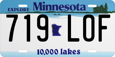 MN license plate 719LOF