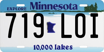 MN license plate 719LOI