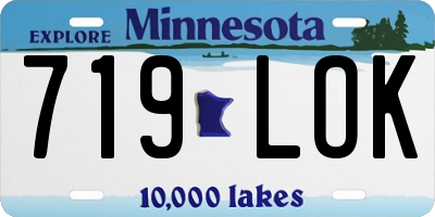 MN license plate 719LOK