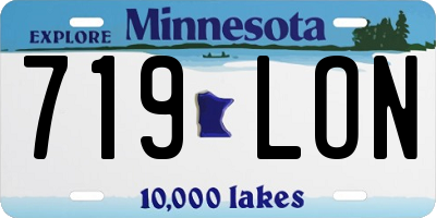 MN license plate 719LON
