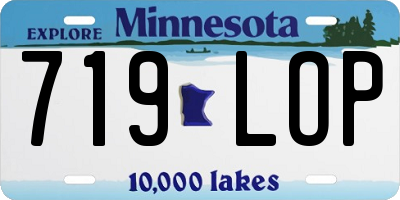 MN license plate 719LOP