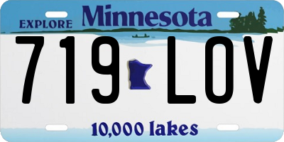 MN license plate 719LOV