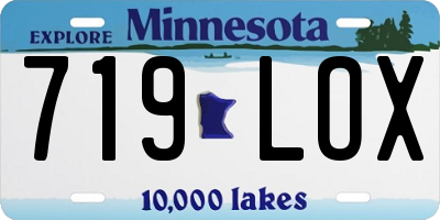 MN license plate 719LOX