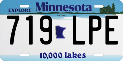 MN license plate 719LPE