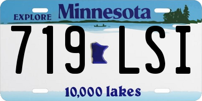 MN license plate 719LSI