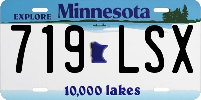 MN license plate 719LSX