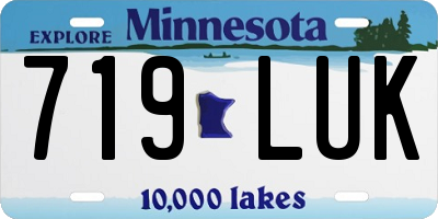 MN license plate 719LUK