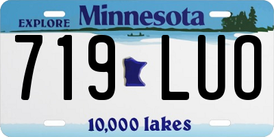 MN license plate 719LUO