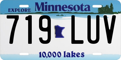 MN license plate 719LUV