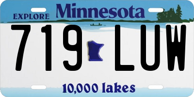 MN license plate 719LUW