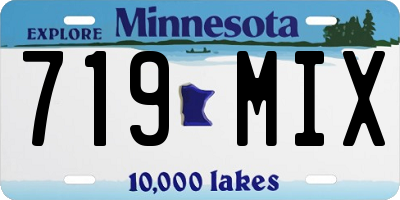 MN license plate 719MIX