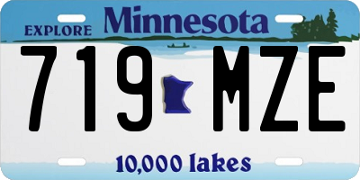 MN license plate 719MZE