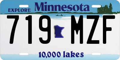 MN license plate 719MZF