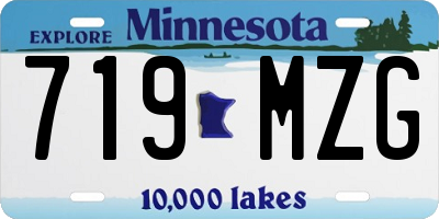 MN license plate 719MZG