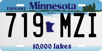 MN license plate 719MZI