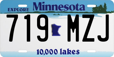 MN license plate 719MZJ