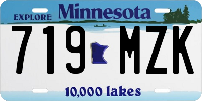 MN license plate 719MZK