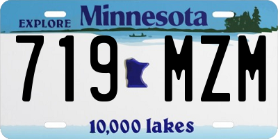 MN license plate 719MZM