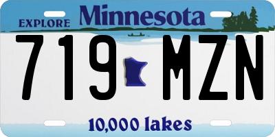 MN license plate 719MZN
