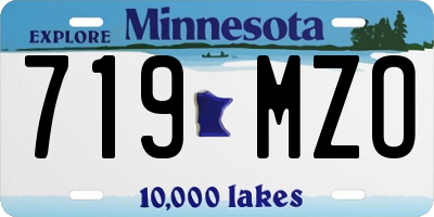 MN license plate 719MZO