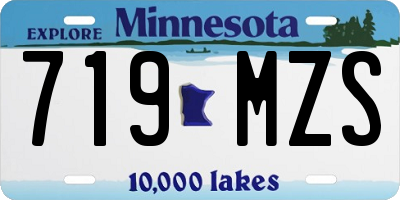 MN license plate 719MZS