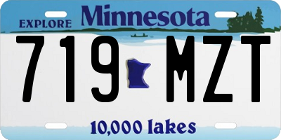 MN license plate 719MZT