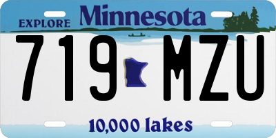 MN license plate 719MZU