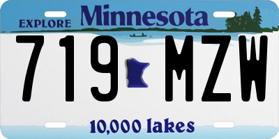 MN license plate 719MZW