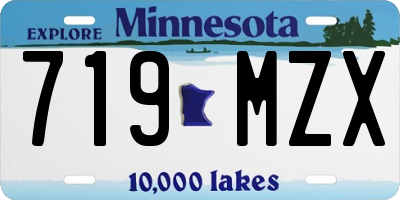 MN license plate 719MZX