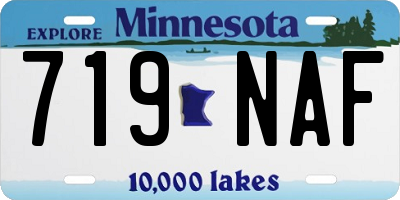 MN license plate 719NAF