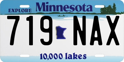 MN license plate 719NAX
