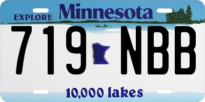 MN license plate 719NBB