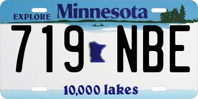MN license plate 719NBE